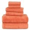 Hastings Home 6-piece 100-percent Cotton Towel Set with 2 Bath Towels, 2 Hand Towels and 2 Washcloths (Brick) 228291FGG - alternate 2